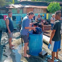 Men taking part in an outdoor ministry gathering